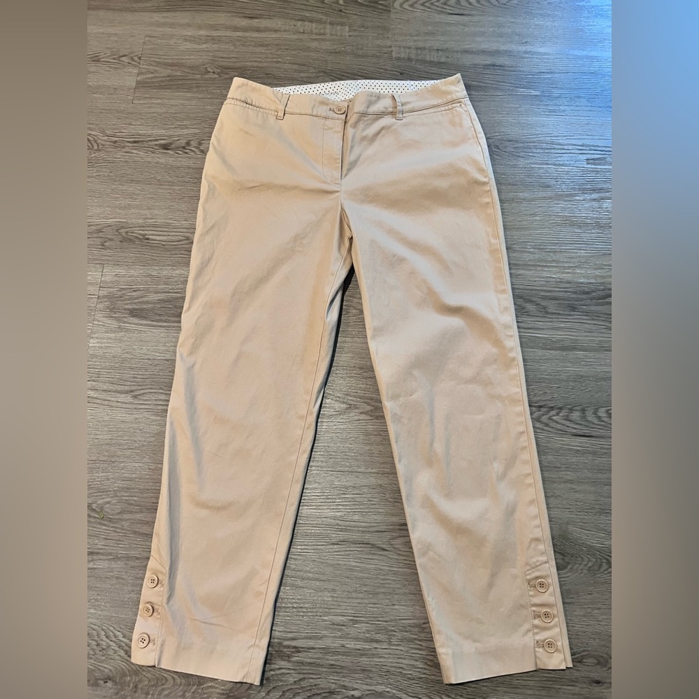 Talbots Perfect Crop Pants in Light Beige Size 6